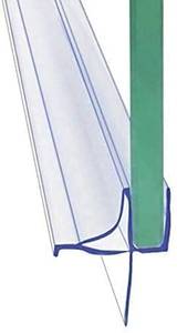 lot 15801 image: Frameless Shower Door Bottom Seal Shower Sweep with Drip Rail for 14 Glass,36 Long, Vinyl, Clear