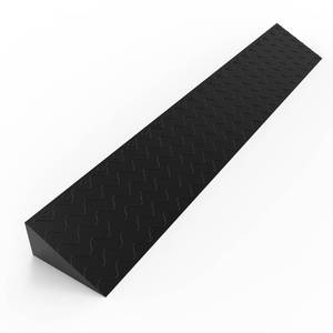 lot 15804 image: Henka 3 Rise Threshold Ramps for Doorways, Wheelchair Ramp for Home Steps, Door Threshold Ramp with Anti-Slip Surface (Color Black, Size 39x6.1x3in)