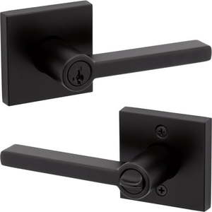 lot 15811 image: KwikSet Signature Halifax Keyed Entry - Matte Black