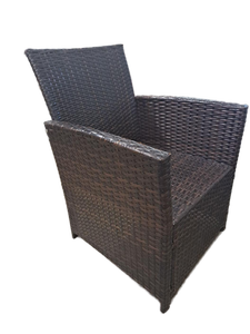 lot 33348 image: Outdoor Wicker Patio Chair Brown 32in x 22in x 22in