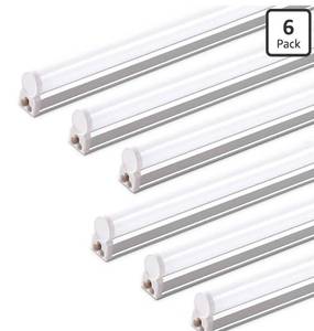 lot 34558 image: Barrina (6 Pack LED T5 Integrated Single Fixture, 4FT, 2200lm, 6500K Super Bright White, 20W Utility LED Shop Light, Ceiling and Under Cabinet Light, Corded Electric with ONOff Switch, ETL