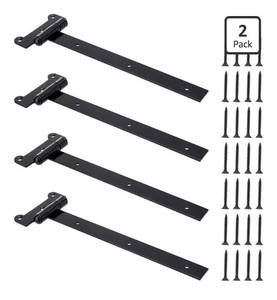 lot 34566 image: SPARKWHIZ Gate Hinges Heavy Duty Door Hinges 24 inch with 28 Mounting Screws for Gates, Barns, Sheds, Cabinets, Black Coating for Rust and Corrosion Prevention, 4 Pack