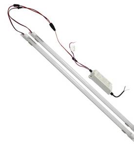 lot 34568 image: jimwhen 18W Magnetic 2FT LED Tube Retrofit Kit, 2x2 FT LED Troffer Retrofit Kit(1 Driver&2 Strips) 4000K Nature White,0-10V Dimmable, T8 T10 T12 Fluorescent Replacement, Quick Easy Install