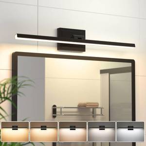 lot 34581 image: VOLISUN Modern Bathroom Vanity Light 24 inch, Rotatable, 14W Dimmable 5CCT Led Bathroom Light Fixture Over Mirror, Black Bar Vanity Light for Bathroom Mirror Restroom-ETL Certificated