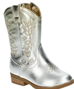 lot 34590 image: Wonder Nation Toddler and Girls Metallic Ombre Western Cowgirl Boots Size 11