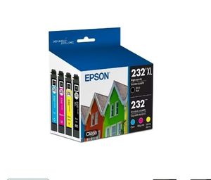 lot 35347 image: EPSON 232 Claria Ink High Capacity Black & Standard Color Cartridge Combo Pack (T232XL-BCS) Works with WorkForce WF-2930, WF-2950, Expression XP-4200, XP-4205 - Retail $64