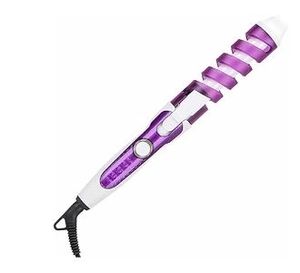 lot 35349 image: Automatic Spiral Hair Curling Iron Wave Hair Stick Spiral Easy-to-use Curling Wand Long-Lasting, Salon-Quality Curls and Waves (Color  Purple)