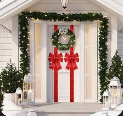 lot 16437 image: XunYee 12 Pcs Velvet Christmas B. nds Door Home Decor(Mixed Colors)