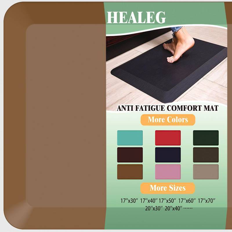 lot 32623 image: Anti Fatigue Floor Mat, Kitchen Mat, Standing Desk Mat (Brown, 40 L x 17 W x 1 Th)