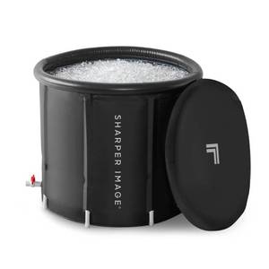 lot 15822 image: Sharper Image Ice Bath Portable Cold Plunge Revitalizing Ice Therapy Workout Recovery - Black - Retail $70