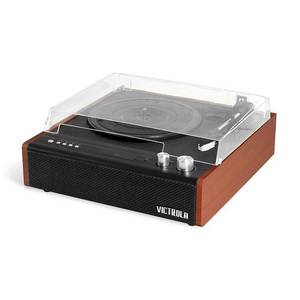 lot 15823 image: Victrola VTA-71-MAH Bluetooth Belt Drive Classic Turntable 78 RPM  Mahogany - Retail $150