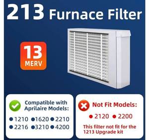 lot 33377 image: 3 Pack 213 Replacement Air Filter, MERV 13,Actual Size 20.47x25.6x3.94, Nominal Size 20x25x4, HVAC Furnace Filter, Compatible with AprilAire Models 1210, 1620, 2210, 2216, 3210, 4200