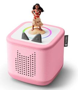 lot 34602 image: tonies Toniebox 2 Audio Player Bundle for Kids 1 with Disney Moana - Cloud Pink - Retail $139
