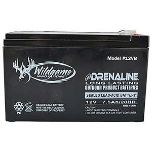 lot 34622 image: Wildgame Innovations eDrenaline 12 V Sealed Lead Acid Rechargeable Battery  Long Lasting