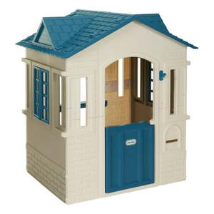 lot 35380 image: Little Tikes Cape Cottage Pretend Playhouse with Working Door  Toddlers Ages 2  Blue - Retail $139