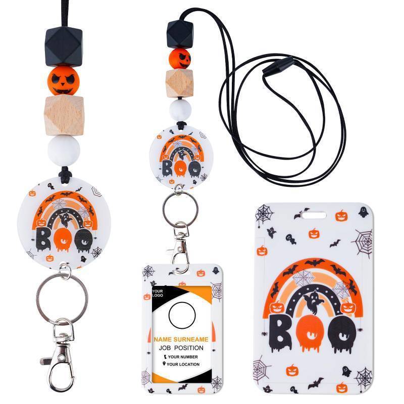 lot 9264 image: 2 Count Halloween Lanyards for ID Badges Holder