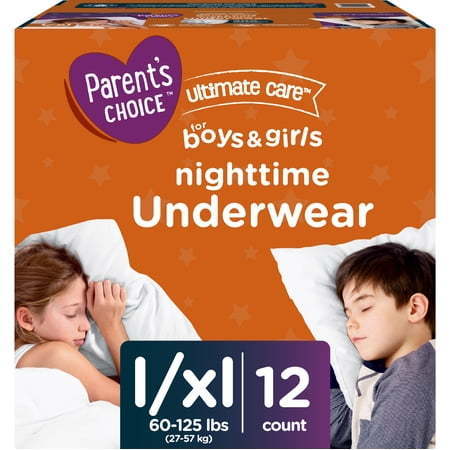 lot 6667 image: Parents Choice Unisex Nighttime Bedwetting Underwear Large-Extra Large 12 Count