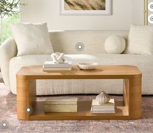 lot 14082 image: Better Homes & Gardens Juliet Coffee Table, Light Honey Finish - Retail $129