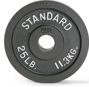 lot 14089 image: PACK OF 2-CAP Barbell Gray Olympic Cast Iron Weight Plate, 25 lb