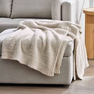 lot 14091 image: Better Homes & Gardens Beige Cozy Knit Throw, 50 x 72