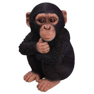 lot 15853 image: Hi-Line Gifts Baby Monkey Sitting Outdoor Garden Statue (12H x 7W)