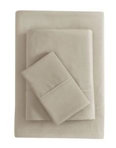 lot 33412 image: Mainstays Super Soft Brushed Microfiber Bed Sheet Set, Washed Tan, Twin-XL, 3 Piece