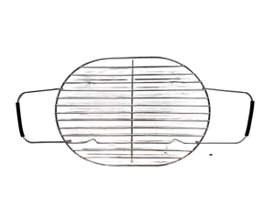 lot 33441 image: Small Oval Roasting Rack with Handles
