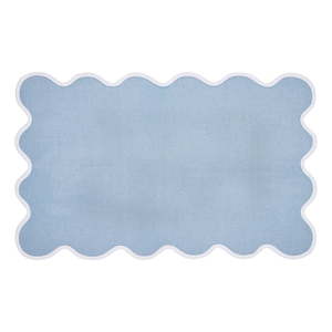 lot 34639 image: My Texas House Blue Scallop IndoorOutdoor Layering Rug  24 x 38