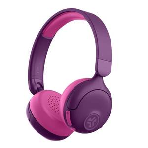 lot 34665 image: 5 Count JLab JBuddies ANC Kids Headphones  Volume-Safe Listening  PinkPurple  48 Hr Playtime  2-in-1 Wired  Wireless