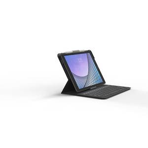 lot 34666 image: ZAGG - Messenger Folio 2 Keyboard & Case for Apple iPad 10.2 (7th, 8th, 9th Gen) and iPad Air 10.5 (3rd Gen) - Charcoal - Retail $80