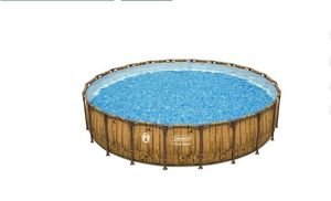 Coleman Power Steel 22 ft. x 52 in. Round Metal Frame Above Ground Pool Set - Retail: $598