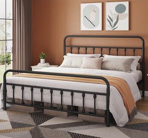 lot 35426 image: Full-size iron bed, STOCK PHOTO NOT EXACT (See additional Photos) - Retail $50