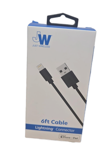 lot 34687 image: Just Wireless 6ft Lightning to USB Cable for iPhone iPad