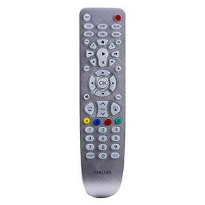 lot 34689 image: Philips Universal Remote Control for Samsung  Vizio  LG  Sony  Sharp  Roku  Apple TV  RCA  Panasonic Smart TVs Streaming Players  Blu-ray DVD Simple Setup  6 Device Silver SRP3016S27
