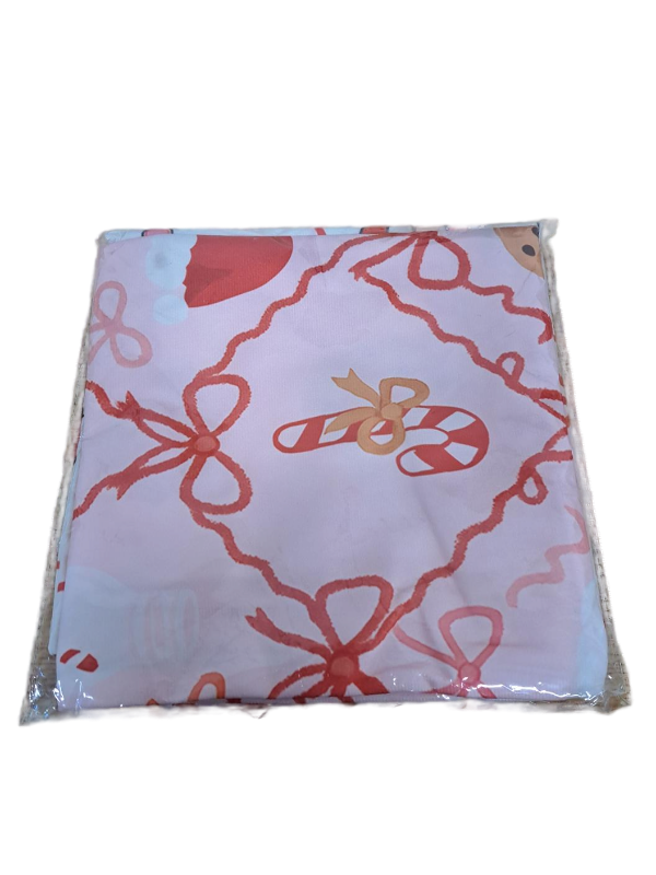 lot 31320 image: Pink Christmas Santa Pillow Covers 18x18, Set of 2