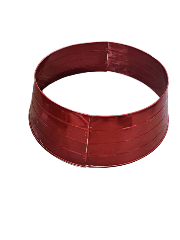 lot 13466 image: Red Metal Christmas Tree Collar