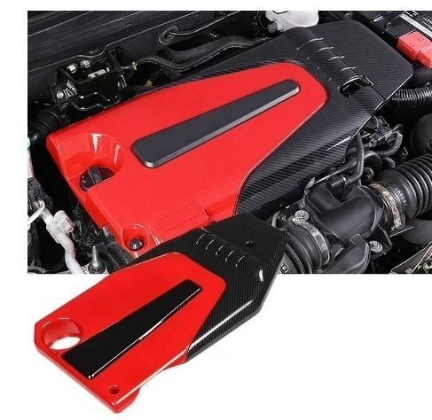 lot 6983 image: Car Engine Cover Hood ABS Carbon Fiber Style Fit for Accord 10Th 2016-2018