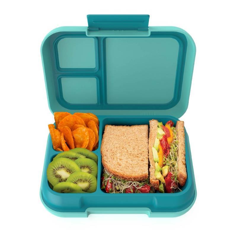 lot 30056 image: Bentgo Fresh Pop Lunch Bento Box - AquaGreen Leakproof Plastic Container for Kids