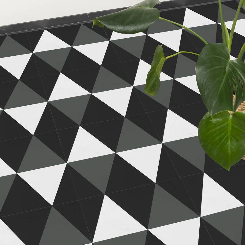 lot 32862 image: Peel and Stick Floor Tile 20pcs, Black Peel and Stick Flooring Waterproof,self-Adhesive 11.8x11.8