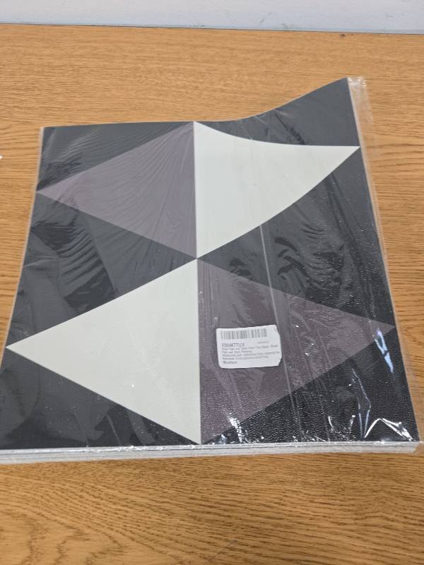 lot 32974 image: Alow Peel and Stick Floor Tile 20pcs, Black Peel and Stick Flooring Waterproof, self-Adhesive Vinyl Flooring (11.8inX11.8in)