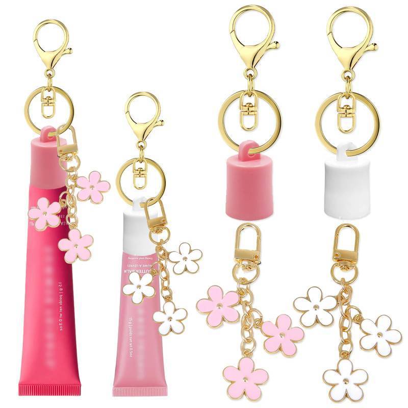 lot 34051 image: 2Pcs Lipgloss Holder Keychain Cap