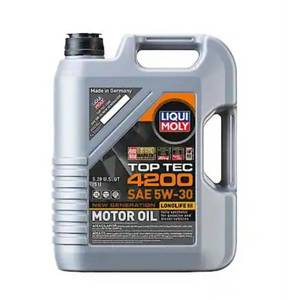 lot 15870 image: LIQUI MOLY Top Tec 4200 5W-30 Full Synthetic Engine Oil 5.28qt - Retail $53