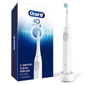 lot 34740 image: Oral-B Toothbrush  iO Series 2 Rechargeable Electric Toothbrush for Adults & Kids 3  Pure White 1 Gentle Care Brush Head - Retail $90