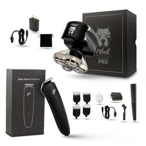 lot 34753 image: Pitbull Gold PRO  Baby Beast Trimmer combo  Shave & Trim   Skull Shaver  - Retail $114
