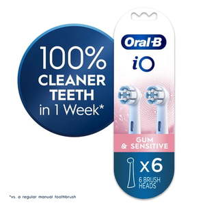 lot 34766 image: Oral-B Toothbrush Heads  iO Gum & Sensitive Replacement Heads  Electric Toothbrush Brush Heads  White  6 Count -