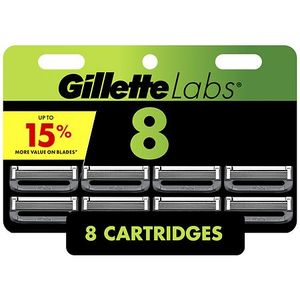 lot 34770 image: GilletteLabs Razor Blade Refills  8ct Razor Cartridges  Razor Refills for Men Compatible with GilletteLabs Exfoliating Bar Razor and Heated Razor