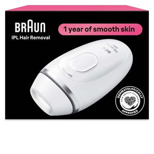 lot 34774 image: Braun IPL Silk-Expert Mini Laser Hair Removal at Home  Permanent Hair Reduction for Women and Men with Pouch Venus Razor  PL1103 - Retail $200