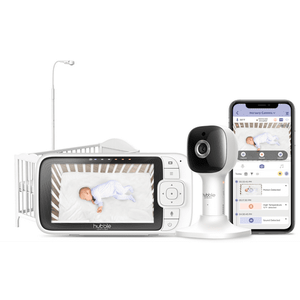 lot 35491 image: Hubble Nursery Pal Skyview Baby Monitor  5  HD Baby Monitor with Crib Mount Camera - Retail $119