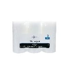 lot 14099 image: PACKMOF 10-Mainstays Unscented Pillar Candles  3-Pack  3x6 Inches  White - Retail $170
