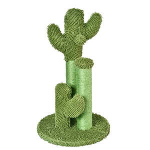 lot 35466 image: Vibrant Life Cactus Cat Scractching Post with Toy Ball -Green